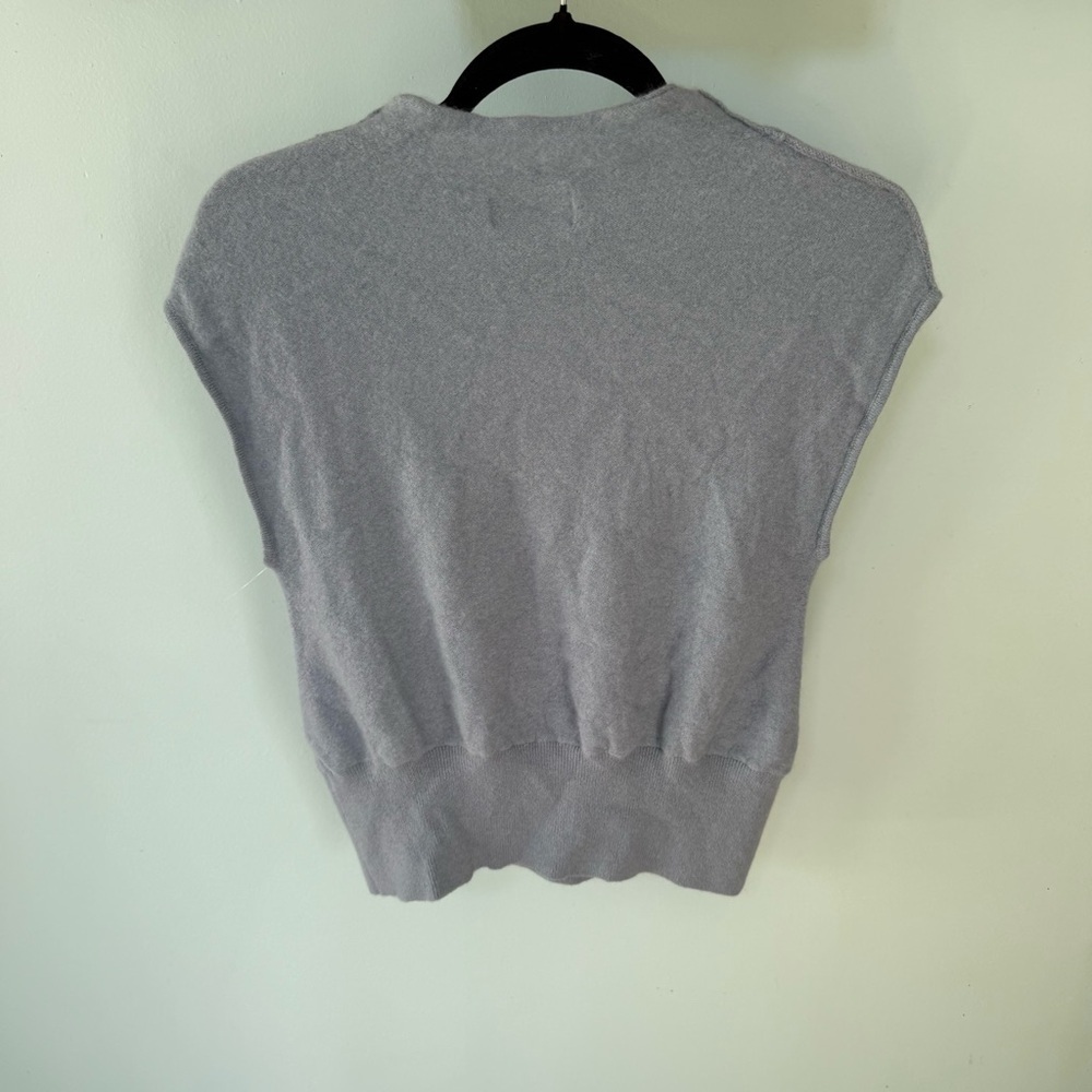 Anthropologie Mock Neck Sky Blue Cashmere collection Sweater Tee size Medium - Picture 10 of 12